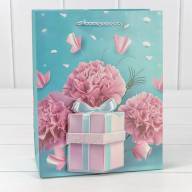 Пакет подарочный с 3D аппликацией "Гвоздики" (микс 260) 18*23*10 210г 1/20 1/360 Арт: 000260E - Пакет подарочный с 3D аппликацией "Гвоздики" (микс 260) 18*23*10 210г 1/20 1/360 Арт: 000260E