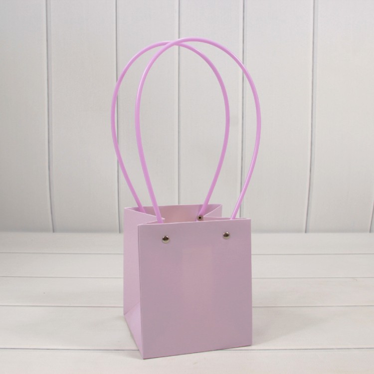 Пакет подарочный "Ваза для цветов" 15*13*13 Бледно-сиреневый 1/10 1/120 Арт: 000170P/2085