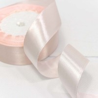 Лента Атласная Сатин 2,5см*25ярд Бледно-розовый 1/5 1/300 Арт:562-25/63