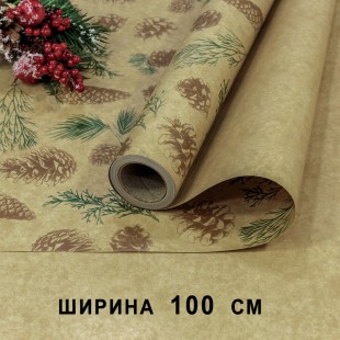 Плёнка для упаковки 1*10м "Новогодняя"-202 65мкм 1/20 Арт: 1720/2