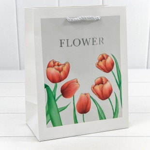 Пакет подарочный с тиснением "Flower" (микс) 18*23*10 210г 1/20 1/360 Арт: 000254E