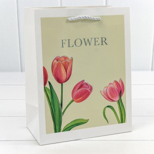 Пакет подарочный с тиснением "Flower" (микс) 18*23*10 210г 1/20 1/360 Арт: 000254E
