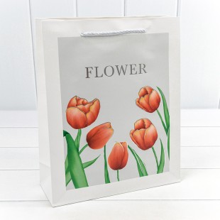 Пакет подарочный с тиснением "Flower" (микс) 26*32*10 210г 1/20 1/240 Арт: 000254C