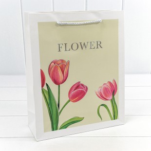 Пакет подарочный с тиснением "Flower" (микс) 26*32*10 210г 1/20 1/240 Арт: 000254C