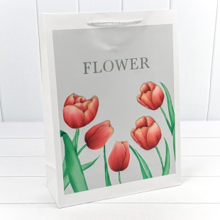 Пакет подарочный с тиснением "Flower" (микс) 30*41,5*12 210г 1/20 1/80 Арт: 000254A