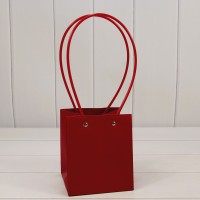 Пакет подарочный "Ваза для цветов" 13*13*15 Бордовый 1/10 1/250 Арт: 000586G/7