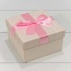 Коробки Квадратные Набор 1/3 13*13*7,5 с бантом Светло-розовый 1/60 Арт: 720365/2