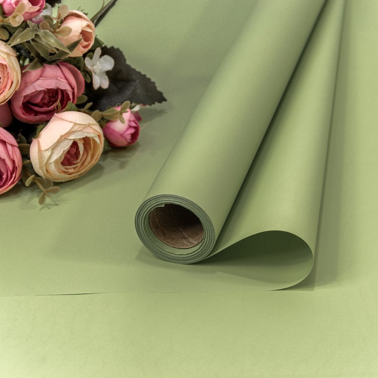 Плёнка 0,58*10м 255г матовая "Корейская" 65мкм Бледно-зелёный-4204 1/30 Арт: 1638/4204