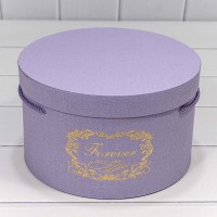 Коробки Круглые Набор 1/3 25,1*15,5 "Forever Love You" Сиреневый 1/18 Арт: 7201320/4