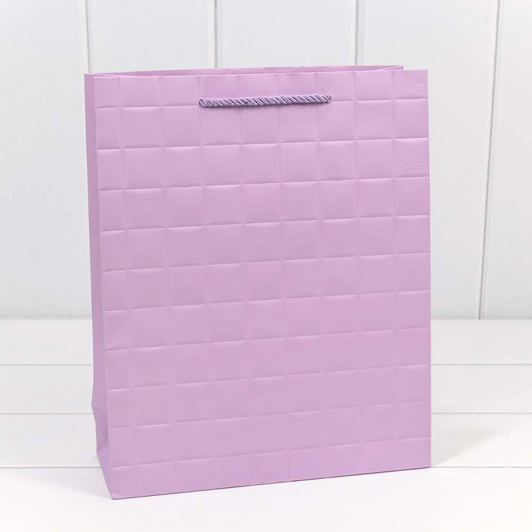 Пакет подарочный "Квадраты" Сиреневый 26*32*13 210г 1/20 1/240 Арт: 000195C/4