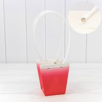 Пакет подарочный "Ваза для цветов" 12,5*12*8 260г "Градиент" Красный 1/10 1/200 Арт: 000184H/3