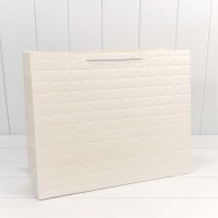 Пакет подарочный "Квадраты" Белый 55*40*20 210г 1/20 1/80 Арт: 000195TA/1