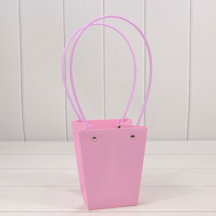 Пакет подарочный "Ваза для цветов" 15,5*13*9,5 Сиреневый 1/10 1/150 Арт: 000170G/250