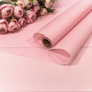 Плёнка 0,58*10м 280г матовая однотонная 55мкм Розовый-0331 1/30 Арт: 1657/0331