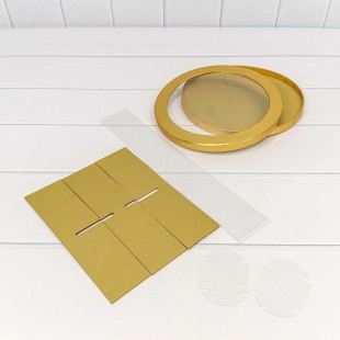 Коробка Круглая 25*7 сборная Золотой 1/14 Арт: 720890/1