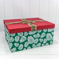 Коробки Прямоугольные Набор 1/8 55*45*27,5 с бантом "Шишки"-1 1/1 Арт: 721636/1