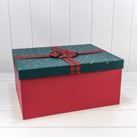 Коробки Прямоугольные Набор 1/10 53*43*26 с бантом "Новогодний"-1 1/1 Арт: 721638/1