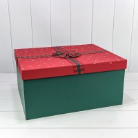Коробки Прямоугольные Набор 1/10 53*43*26 с бантом "Новогодний"-2 1/1 Арт: 721639/1