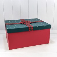 Коробки Прямоугольные Набор 1/5 51*41*24,5 с бантом "Новогодний"-1 1/1 Арт: 721638/2