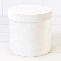 Коробки Цилиндр Набор 1/3 18*17,7 "Бархат" Белый 1/12 Арт: 720115/1