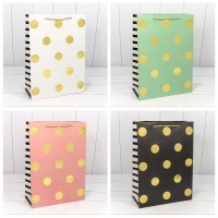 Пакет подарочный с тиснением "Горох" (микс) 32*45*15 210г 1/20 1/120 Арт: 000123A