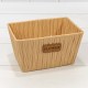 Корзина плетёная Прямоугольная 18*12*11 (±5%) из пластика Бледно-оранжевый 1/80 Арт: 420133/5