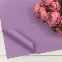 Плёнка в листах 55*55 (20 шт.) матовая "Корейская" 65мкм Светло-фиолетовый-257 1/60 Арт: 1698/257