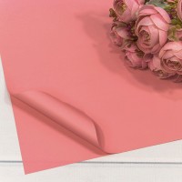 Плёнка в листах 60*60 (20 шт.) матовая "Корейская" 55мкм Розовый-6043 1/60 Арт: 1698/6043