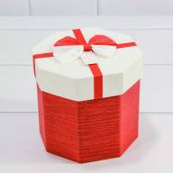Коробка Восьмиугольная 13,5*13,5*13 с ручками и двухцветным бантиком (микс) 1/4 1/96 Арт: 720521/12 - Коробка Восьмиугольная 13,5*13,5*13 с ручками и двухцветным бантиком (микс) 1/4 1/96 Арт: 720521/12