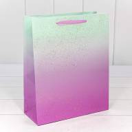 Пакет подарочный &quot;Градиент&quot; с блестящими вкраплениями (микс) 26*32*11 230г 1/20 1/240 Арт: 000196C - Пакет подарочный "Градиент" с блестящими вкраплениями (микс) 26*32*11 230г 1/20 1/240 Арт: 000196C