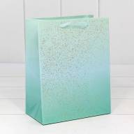 Пакет подарочный "Градиент" с блестящими вкраплениями (микс) 18*23*10 230г 1/20 1/360 Арт: 000196E - Пакет подарочный "Градиент" с блестящими вкраплениями (микс) 18*23*10 230г 1/20 1/360 Арт: 000196E