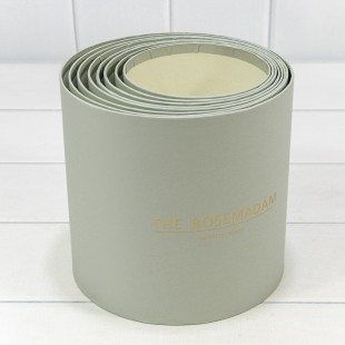 Коробки Цилиндр Набор 1/8 19,5*19 без крышки "The Rosemadam" Серо-зелёный 1/6 Арт: 720835/4183