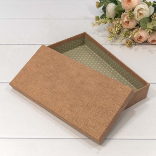 Коробка Прямоугольная 24*12*4 под кошелек Светло-коричневый 1/120 Арт: 720310/3