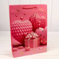 Пакет подарочный с тиснением "Сердца" (микс 110) 30*41,5*12 210г 1/20 1/80 Арт: 000110A - Пакет подарочный с тиснением "Сердца" (микс 110) 30*41,5*12 210г 1/20 1/80 Арт: 000110A