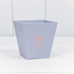 Коробка "Ваза для цветов" 10,6*10,7*7,2 с тиснением "Мини" Сиреневый 1/10 1/120 Арт: 720111/7