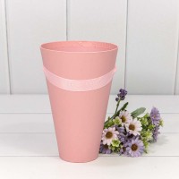 Коробка "Ваза для цветов" 13*20 Розовый 1/10 1/120 Арт: 720108/4-1