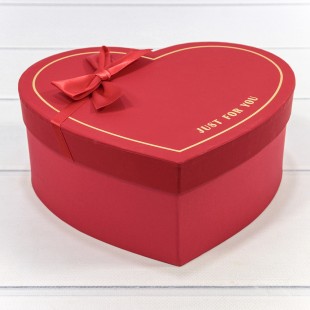 Коробки "Сердце" Набор 1/3 22,2*19,5*9 с бантом "Just For You" Красный 1/12 Арт: 720621/4