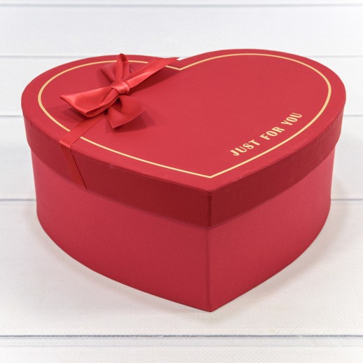 Коробки "Сердце" Набор 1/3 22,2*19,5*9 с бантом "Just For You" Красный 1/12 Арт: 720621/4