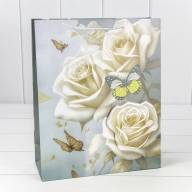 Пакет подарочный с 3D аппликацией "Розы и бабочки" (микс 250) 26*32*10 210г 1/20 1/240 Арт: 000250C - Пакет подарочный с 3D аппликацией "Розы и бабочки" (микс 250) 26*32*10 210г 1/20 1/240 Арт: 000250C